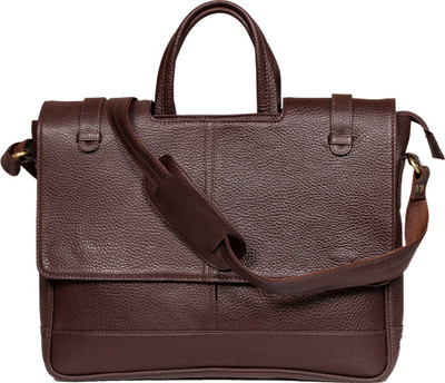 

Leatherworld 15 inch Laptop Messenger Bag(Brown)