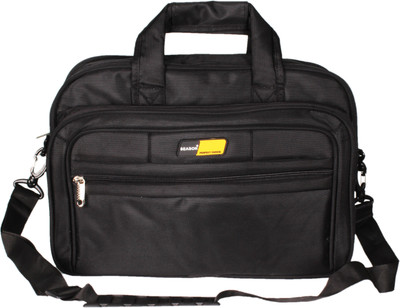 

Synergy Season 15.6 inch Expandable Laptop Messenger Bag(Black)