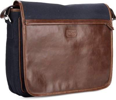 

tZaro Laptop Messenger Bag(Tan, Blue), Navy and tan