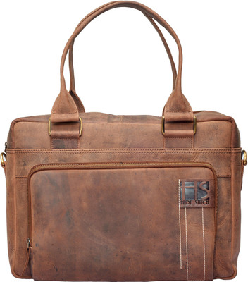 

Hidestitch 14 inch Laptop Messenger Bag(Brown), Brown-05
