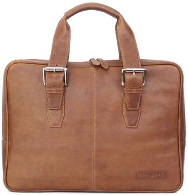 

Brune 15 inch Laptop Messenger Bag(Tan), Cognac