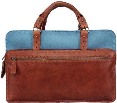 

Brune 15 inch Laptop Messenger Bag(Blue), Sky-tan