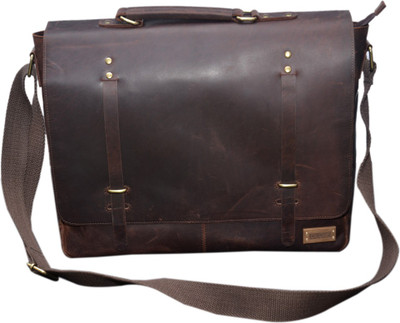 Le Craf 15 inch Laptop Messenger Bag(Brown) at flipkart