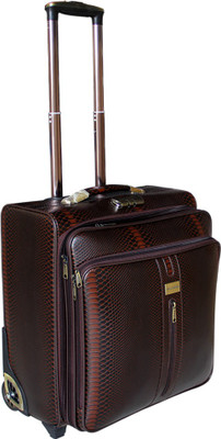 

Moladz 16 inch Expandable Trolley Laptop Strolley Bag(Brown)
