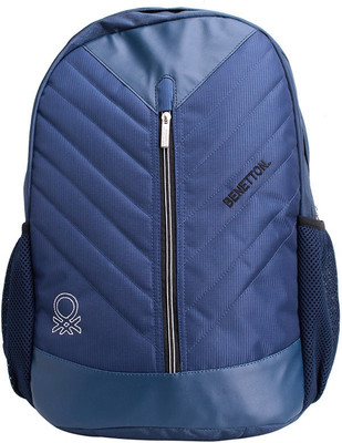 

United Colors of Benetton. 15 inch Expandable Laptop Backpack(Blue), Blue009