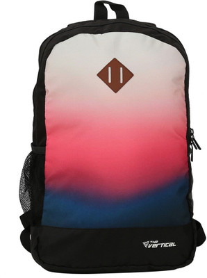

The Vertical Laptop Backpack(Multicolor), Black /orange