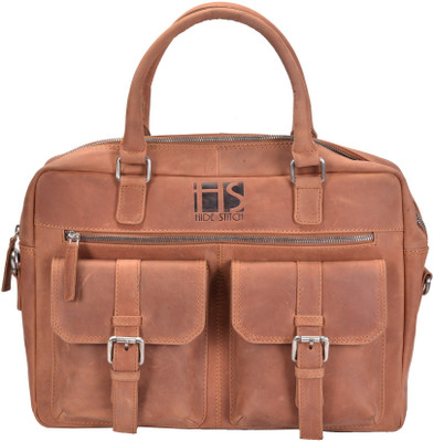 

Hidestitch 14 inch Laptop Messenger Bag(Tan), Tan-01