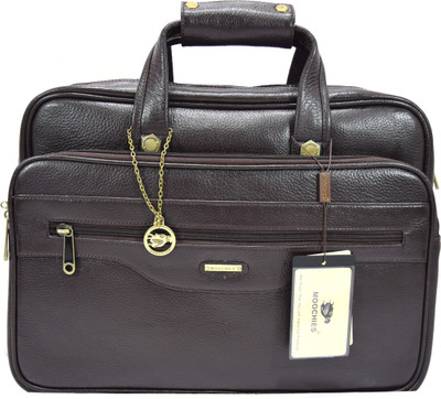 

Moochies 17 inch Laptop Messenger Bag(Brown), Dark brown