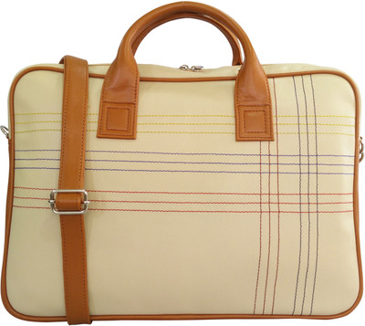 

Toteteca 15.6 inch Laptop Messenger Bag(Cream), Offwhite