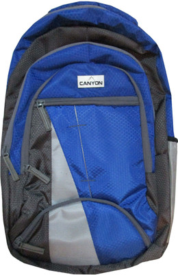 

canyon 15.6 inch Laptop Backpack(Blue), Blue and grey