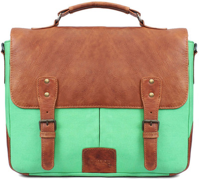 

Brune 13 inch Laptop Messenger Bag(Green), Brigt green