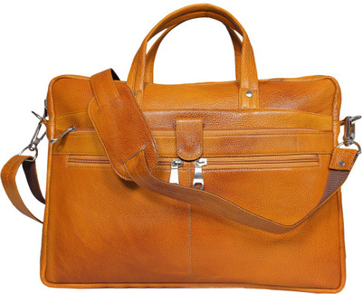 

Leather World 15 inch Laptop Messenger Bag(Orange), Rust mango