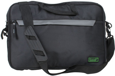 

Leaf 15 inch Expandable Trolley Laptop Messenger Bag(Grey), Black_grey_3.0