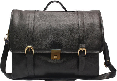 

C Comfort EL39 Black Medium Briefcase - For Boys(Black)