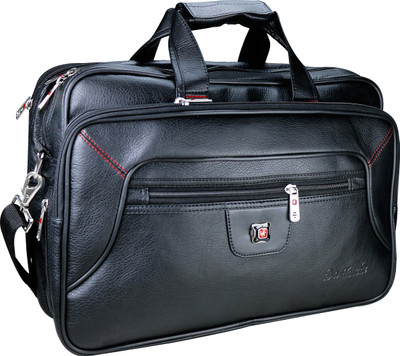 

Da Tasche 15 inch Expandable Laptop Messenger Bag(Black), Black-09