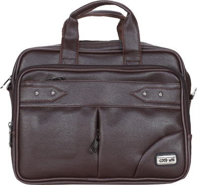 

Goodwin 14 inch Expandable Laptop Messenger Bag(Brown)