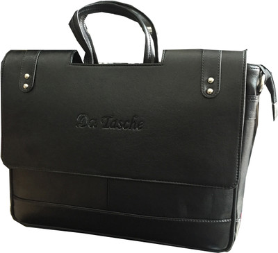

Da Tasche 14 inch Laptop Messenger Bag(Black), Black-09