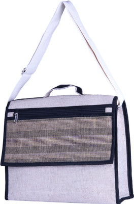 

Jute Tree 15 inch Laptop Messenger Bag(White)