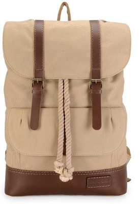 

Phive Rivers Leather Backpack-PR1143 20 L Backpack(Beige, Brown), Multicolor