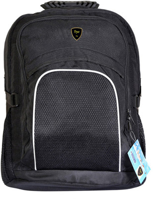 

Tryo 15 inch Laptop Backpack(Black, White), Black;white strip