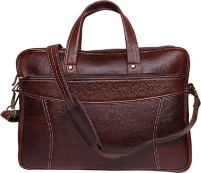 

Leatherworld 15 inch Laptop Messenger Bag(Brown)