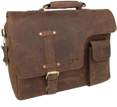

pingooz 13 inch Laptop Messenger Bag(Brown), Dark brown