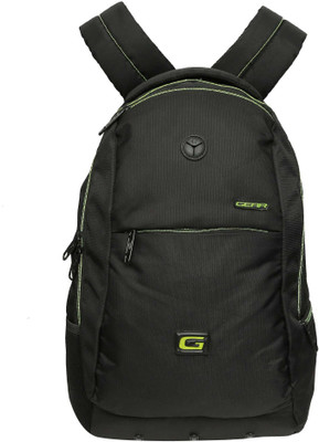 

Gear 16 inch Laptop Backpack(Black), Black and green