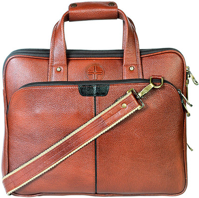

JL Collections 15 inch Laptop Messenger Bag(Tan)