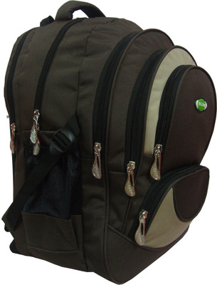 

Nl Bags 16 inch Laptop Backpack(Brown, Beige), Biscut;brown