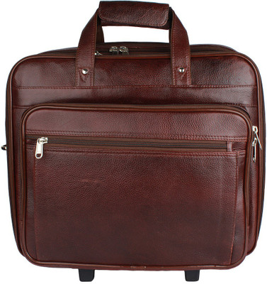 

Mex 16 inch Trolley Laptop Strolley Bag(Brown)