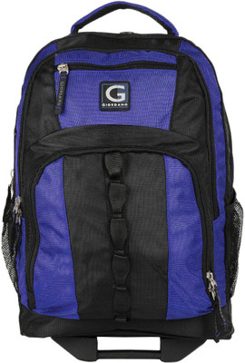 Giordano 15 inch Laptop Strolley Bag(Blue, Black), Blue and black