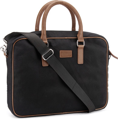 

tZaro Laptop Messenger Bag(Black), Black and tan