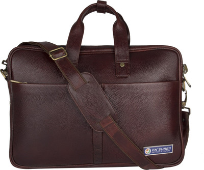 

En' Sure!! 14 inch Laptop Messenger Bag(Brown)