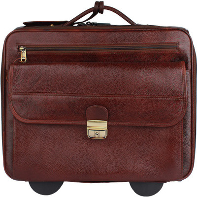 Mex 16 inch Trolley Laptop Strolley Bag(Brown)