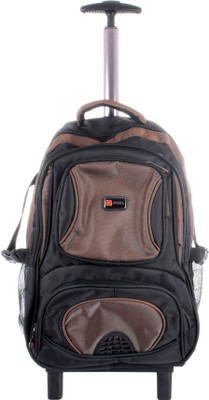 

Moladz 14 inch Trolley Laptop Strolley Bag(Black, Brown)