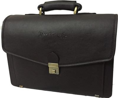 

Da Tasche 15 inch Expandable Laptop Messenger Bag(Brown), Brown-09