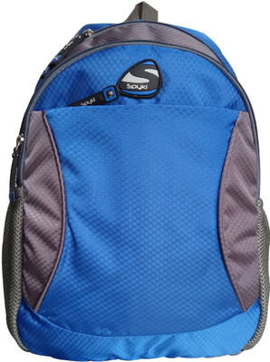 Spyki Stylish 15 L Medium Laptop Backpack(Blue, Grey)