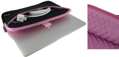 

rooCASE 11 inch Sleeve/Slip Case(Black, Pink)