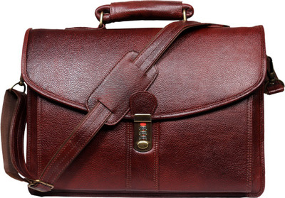 Leatherworld 16 inch Laptop Messenger Bag(Brown)