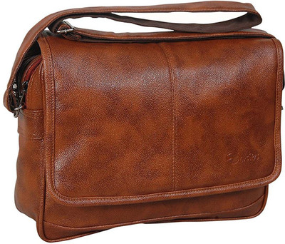 

Easies 14 inch Laptop Messenger Bag(Tan)