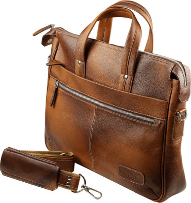 

Tortoise 17 inch Laptop Messenger Bag(Brown), Light brown