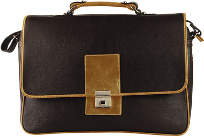 

Adamis 14 inch Laptop Messenger Bag(Brown), Brown;tan