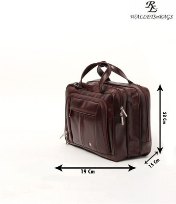 

Walletsnbags 15 inch Expandable Laptop Messenger Bag(Brown), Brown- pfb2