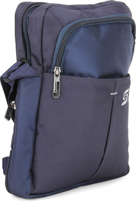 

Swiss Design 11 inch Expandable Laptop Messenger Bag(Blue), Dark blue