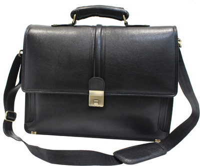 

American-Elm 17 inch Expandable Laptop Messenger Bag(Black)