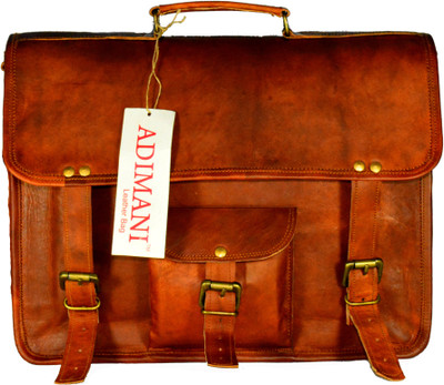 

Adimani 15 inch Laptop Messenger Bag(Brown), Brown-171