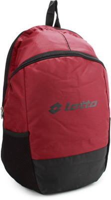 

Lotto 13 inch Laptop Backpack(Black, Maroon), Maroon/ black