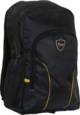 

Tryo 15 inch Laptop Backpack(Black, Yellow), Black;yellow strip