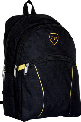 

Tryo 15 inch Laptop Backpack(Black, Yellow), Black;yellow strip