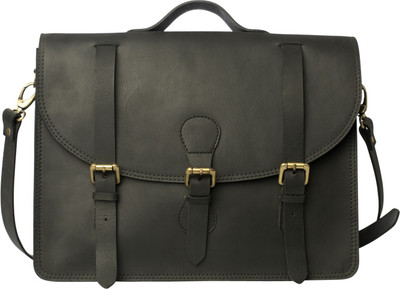 

Romari 16 inch Laptop Messenger Bag(Black), Grease
